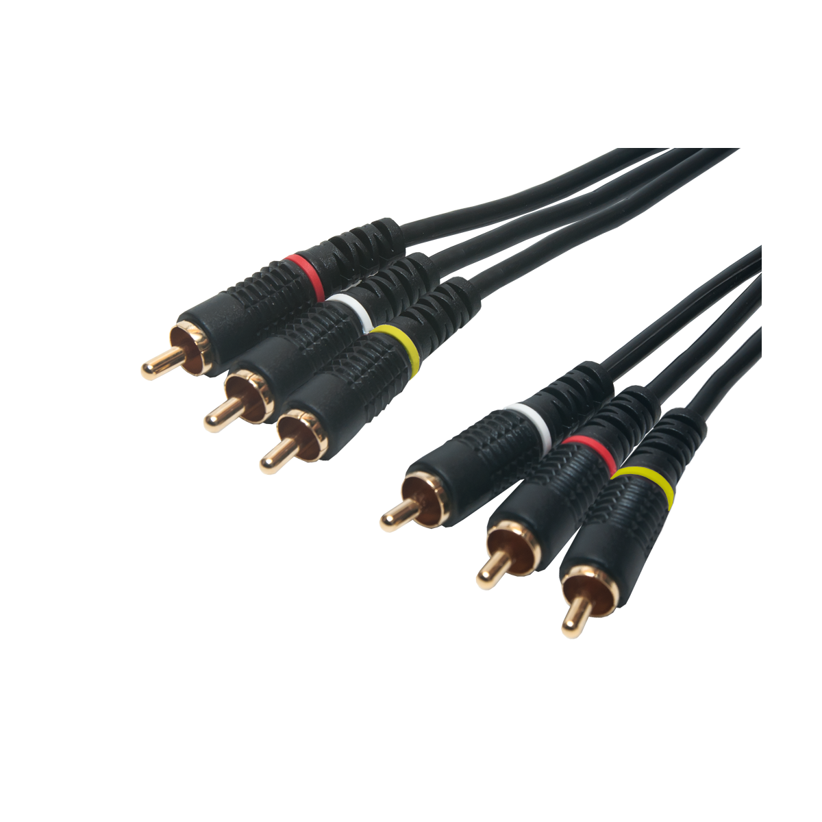 Mod. 1203/4. Conexión audio-vídeo libre de oxígeno 3 RCA macho a 3 RCA macho. 4m.