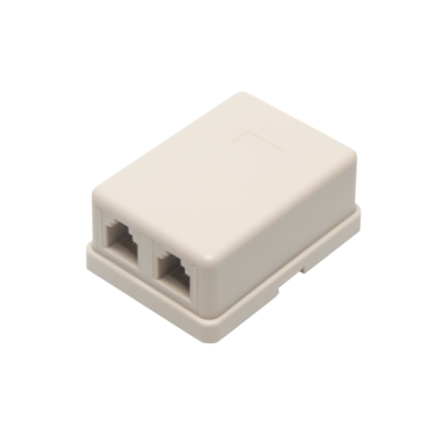Mod. 1259/D. Caja telefónica modular superficie mini doble RJ11 (6P4C)