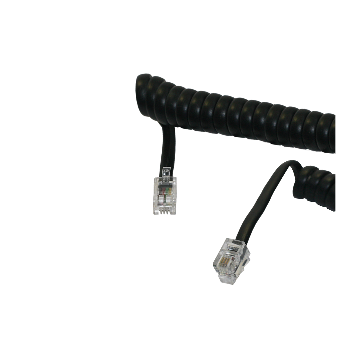 Mod. 1277/3,5-N. Conexión telefónica modular rizada macho a macho RJ9 (4P4C), negro. 3,5m. Mod. 1277/3,5-N. Conexión telefónica modular rizada macho a macho RJ9 (4P4C), negro. 3,5m.