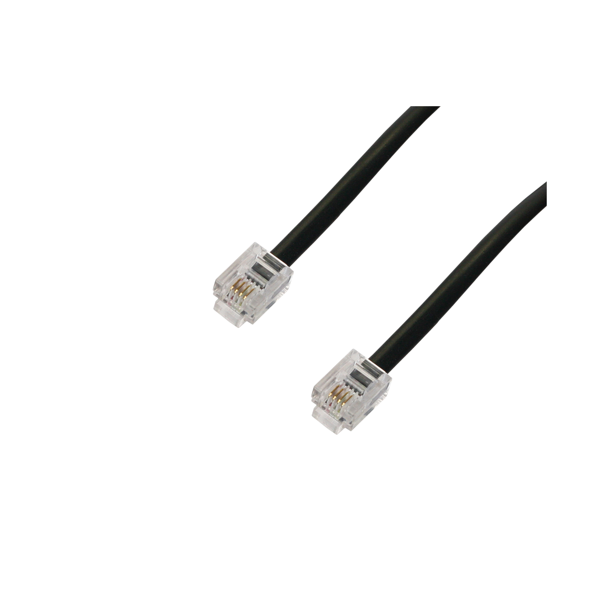 Mod. 1284/4,5-N. Conexión telefónica modular plana macho a macho RJ11 (6P4C) 4,5m