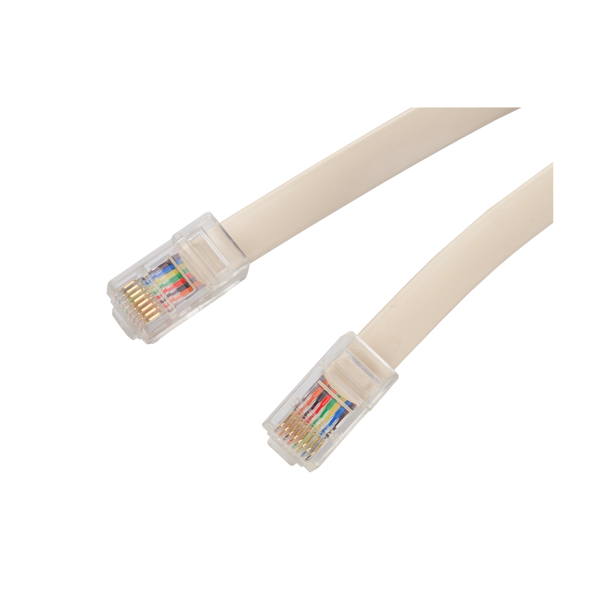 Mod. 1285/3,5. Conexión telefónica modular plana macho a macho RJ45 (8P8C) 3,5m.
