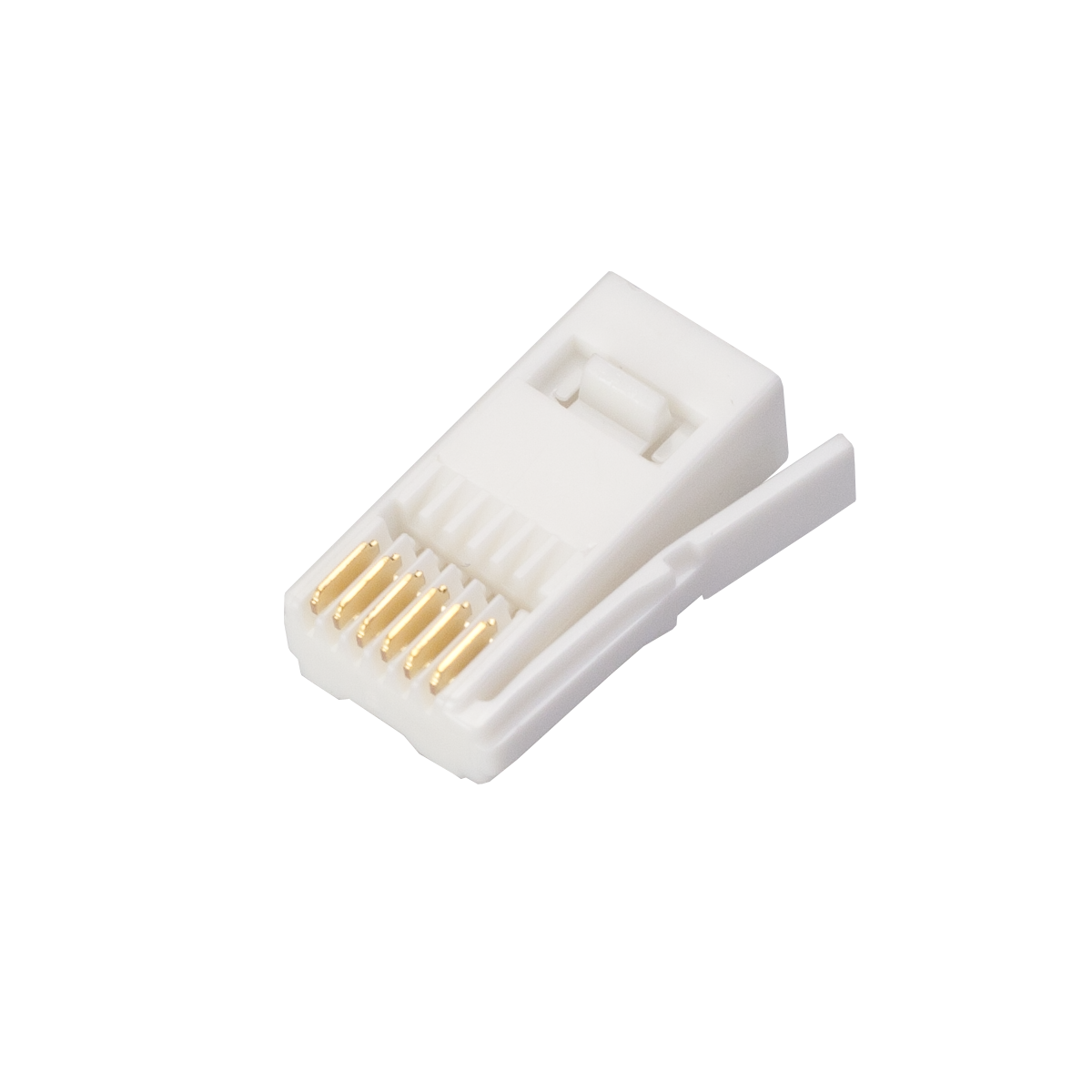 Mod. 1291-I. Conector telefónico modular macho RJ12 tipo UK (6P6C)