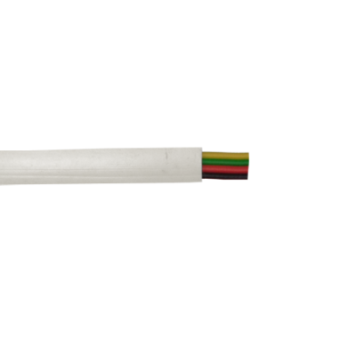Mod. 1295/4-B. Cable telefónico plano 4 vías. Blanco