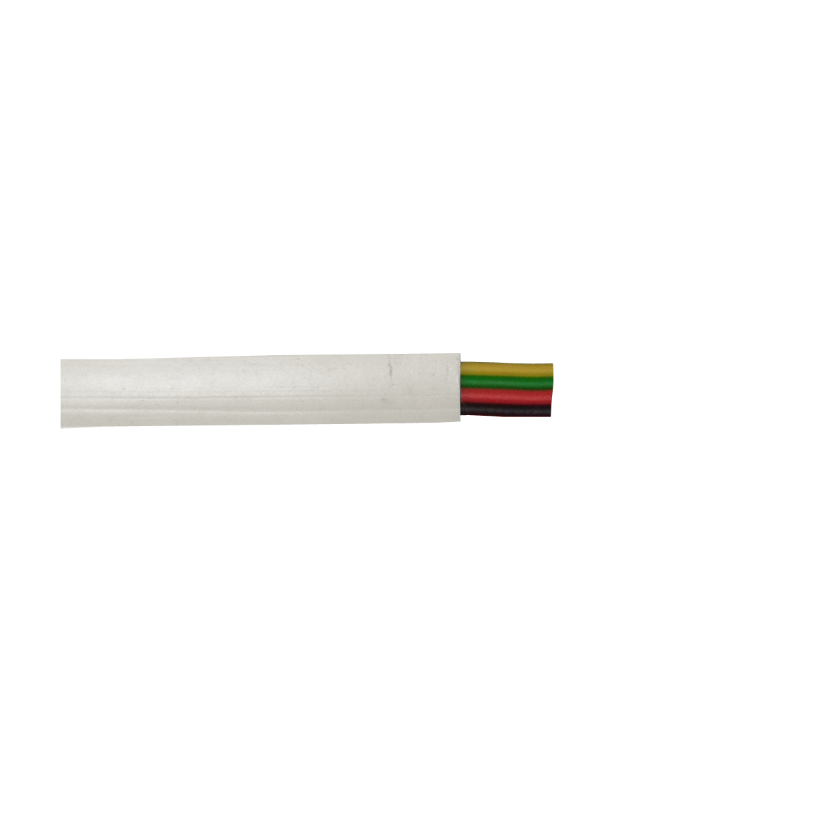 Mod. 1295/4-B. Cable telefónico plano 4 vías. Blanco