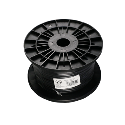 Mod. 1295/4-N. Cable telefónico plano 4 vías. Negro