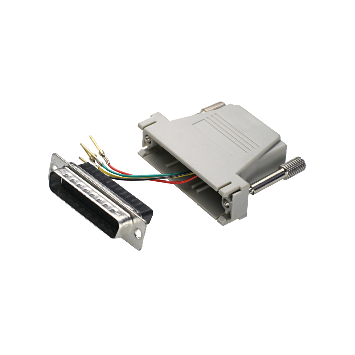 Mod. 1918/25. Adaptador subD macho 25c a modular hembra RJ11 (6P4C)