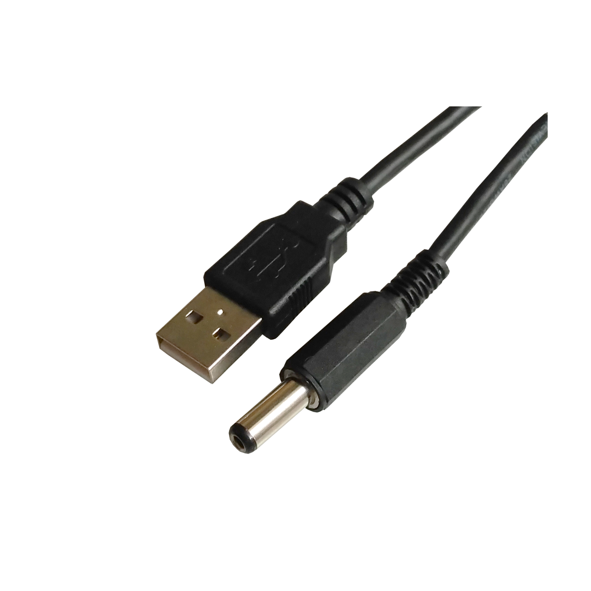 Mod. 1994-A. Conexión informática USB macho A a jack macho 5.5x2.1mm. 1m.