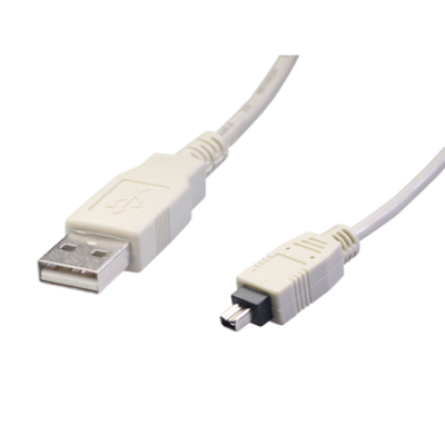 Mod. 1997-A. Conexión informática USB macho A a Firewire macho 4c