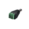 Mod. 3396-M. Borne a conector alimentación jack macho 5.5x2.1mm