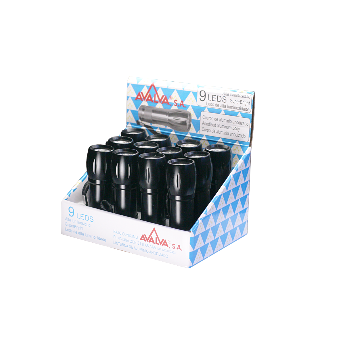 Mod. 5707/EX. Expositor de linternas de 9 LED