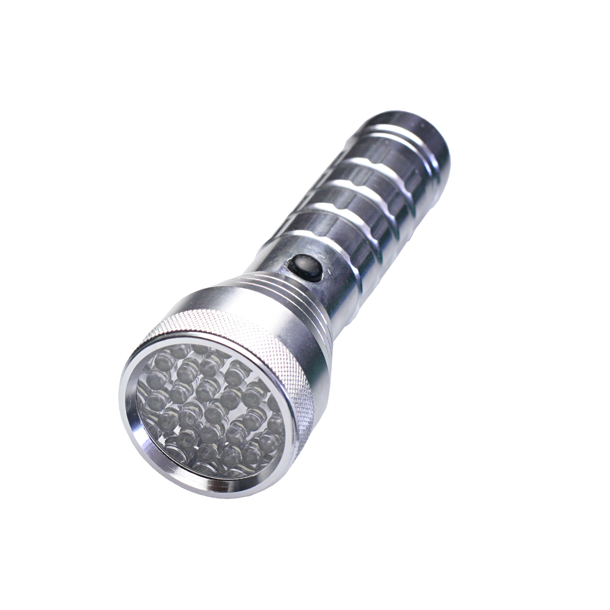 Mod. 5715-P. Linterna color plata de 28 LED