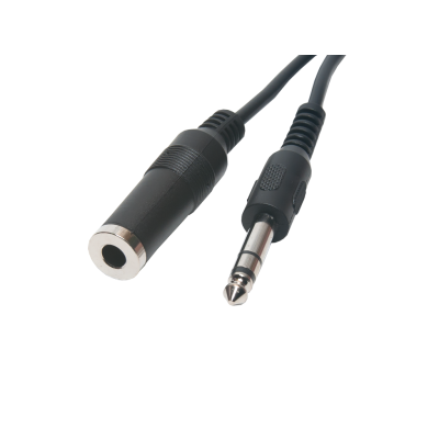 Mod. 1030. Conexión audio jack macho 6.3mm a hembra 6.3mm. 3m.
