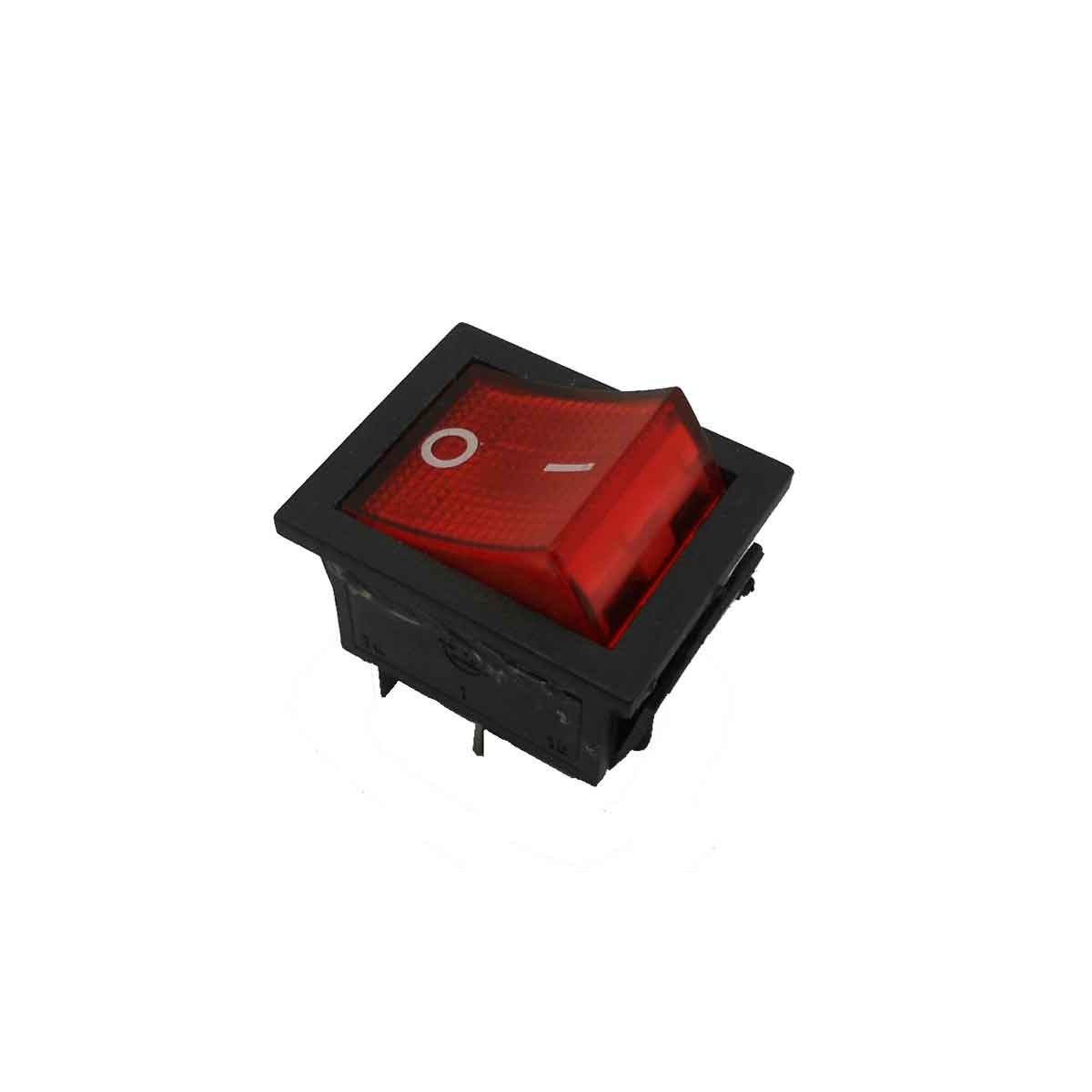 Mod. 957. Interruptor bipolar luminoso 6A, rojo