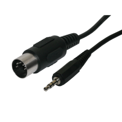 Mod. 1009. Conexión audio DIN macho a jack macho 3.5mm. 1,2m