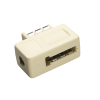 Mod. 1228. Adaptador modular francés macho y hembra a modular RJ12 (6P6C)