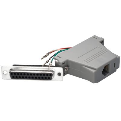 Mod. 1919/25. Adaptador subD hembra 25c a modular hembra RJ11 (6P4C)