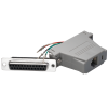 Mod. 1919/25. Adaptador subD hembra 25c a modular hembra RJ11 (6P4C)