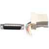 Mod. 1920/25. Adaptador subD macho 25c a modular hembra RJ45 (8P8C)