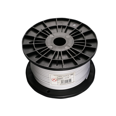 Mod. 1295/4-B. Cable telefónico plano 4 vías. Blanco