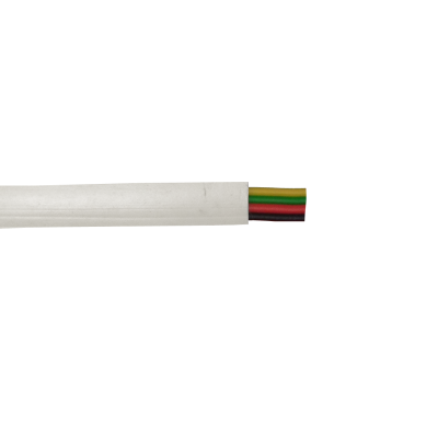 Mod. 1295/4-FB. Cable telefónico plano 4 vía. Blanco
