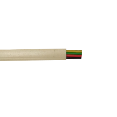 Mod. 1295/4-M. Cable telefónico plano 4 vías. Marfil