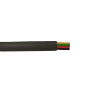 Mod. 1295/4-N. Cable telefónico plano 4 vías. Negro