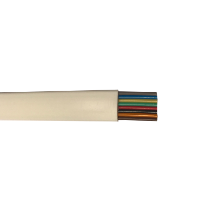 Mod. 1295/8-B. Cable telefónico plano 8 vías. Blanco