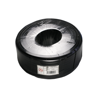 Mod. 1295/8-N. Cable telefónico plano 8 vías. Negro