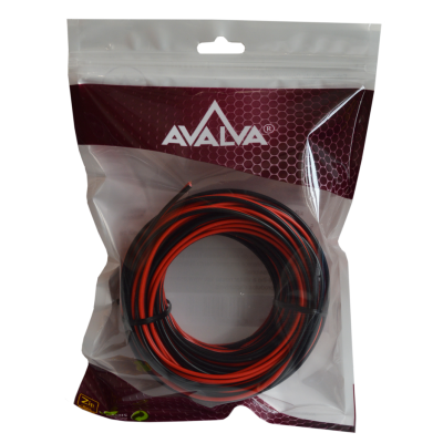 Mod. 1195/10. Cable audio bicolor rojo/negro