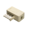 Mod. 1228. Adaptador modular francés macho y hembra a modular RJ12 (6P6C)