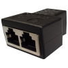 Mod. 1268/A6. Adaptador modular 8P8C triple hembra Cat6 semi-blindada