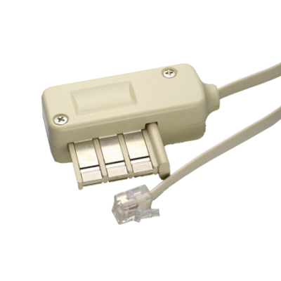 Mod. 1232. Conexión modular francesa macho a modular RJ12 (6P6C)