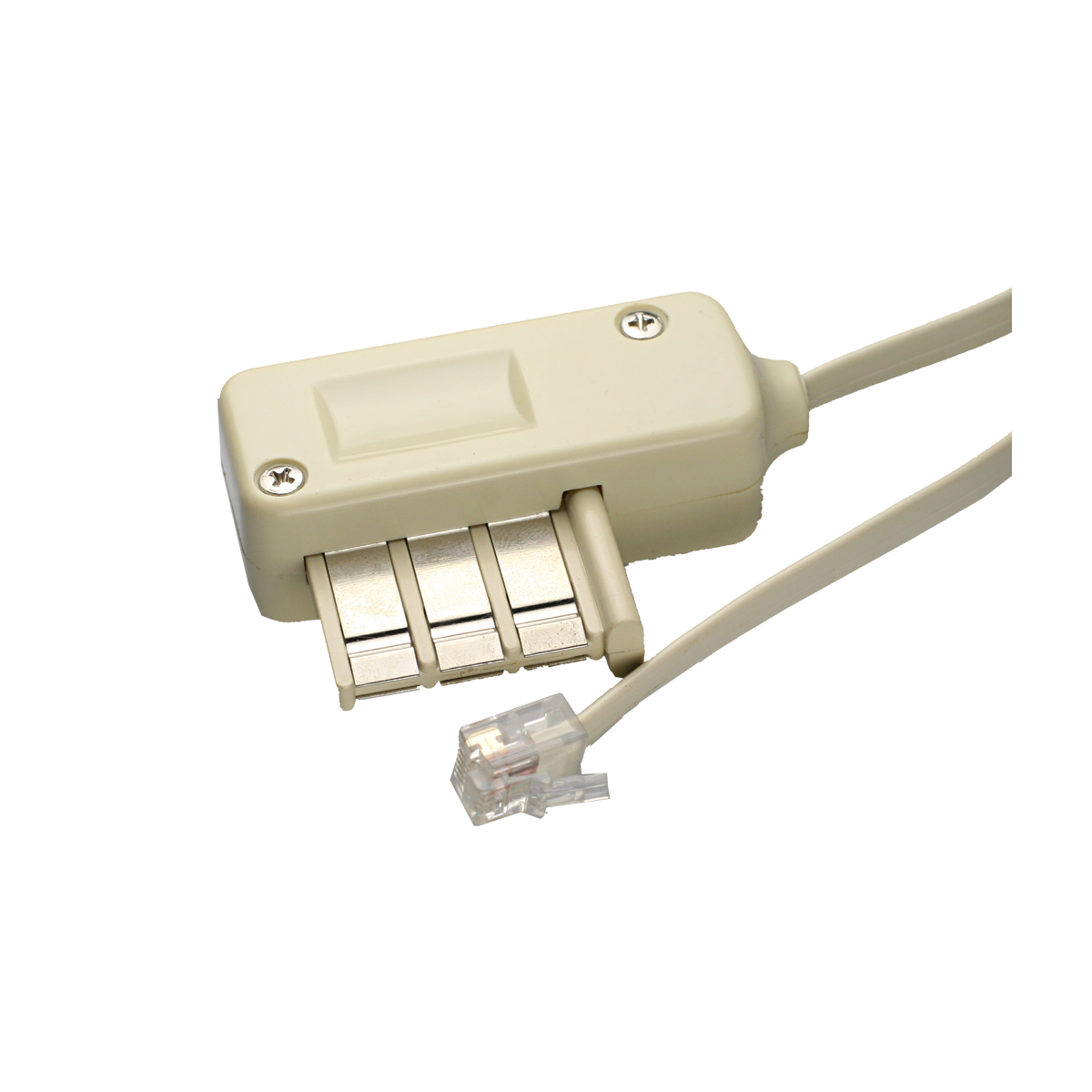 Mod. 1232. Conexión modular francesa macho a modular RJ12 (6P6C)