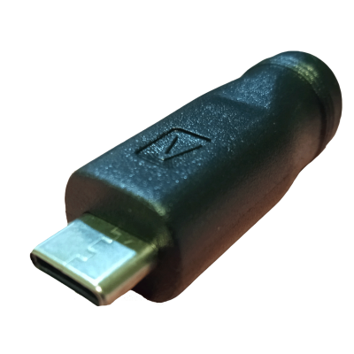 Mod. 263/P. Adaptador alimentación hembra a macho USB-C