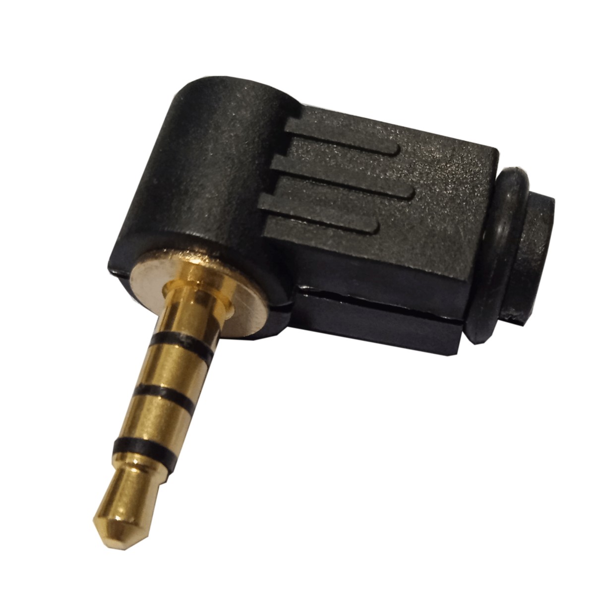 Mod. 217-C. Conector audio macho 4c 3.5mm acodado