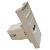 Mod. 1258-D. Módulo 25x50mm con hembra USB A para caja modular