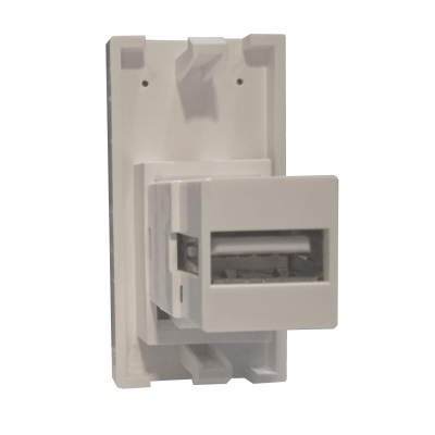 Mod. 1258-D. Módulo 25x50mm con hembra USB A para caja modular