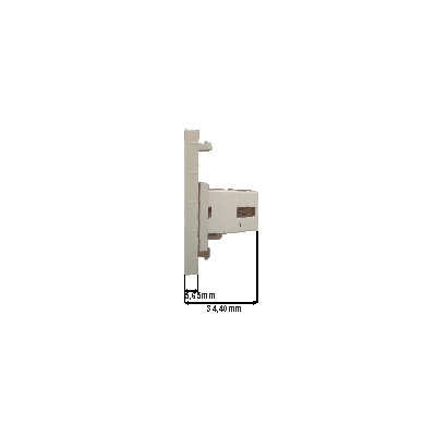 Mod. 1258-D. Módulo 25x50mm con hembra USB A para caja modular