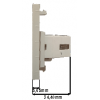 Mod. 1258-D. Módulo 25x50mm con hembra USB A para caja modular