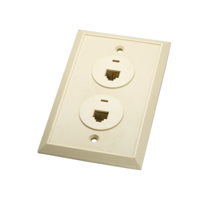 Mod. 1255. Caja telefónica modular rectangular empotrar doble RJ11 (6P4C)