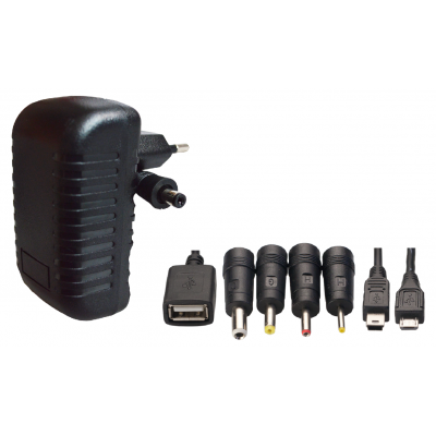 Mod. 3553-A. Alimentador fijo 5V 3000mA con 8 adaptadores jack