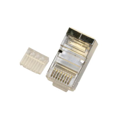 Mod. 1290/8-E-25. Conector telefónico modular macho RJ45 (8P8C) blindado Cat6*25pzs*