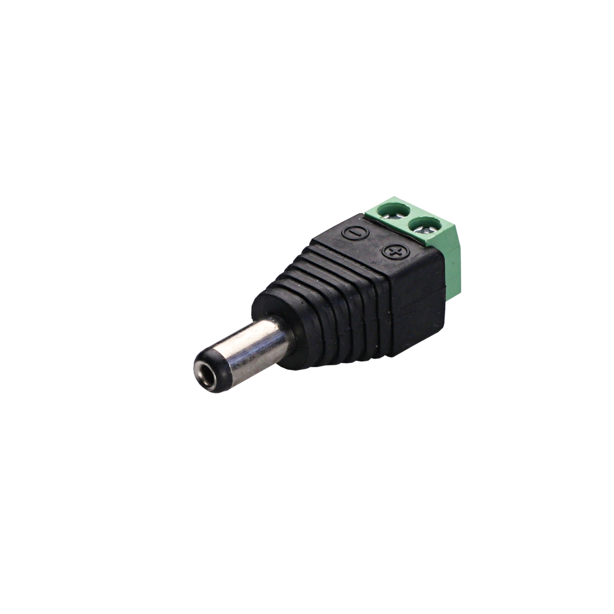 Mod. 3396-M. Borne a conector alimentación jack macho 5.5x2.1mm
