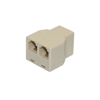 Mod. 1270. Adaptador modular hembra a 2 hembras RJ11 (6P4C)