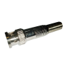 Mod. 1405-E. Conector BNC macho con capuchón y pasacable metálico