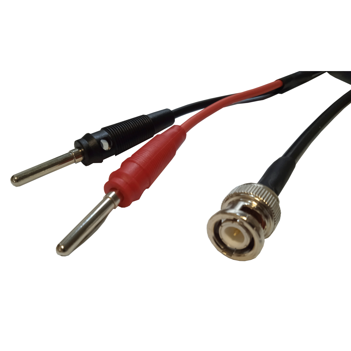 Mod. 1827. Conexión electrónica 2 bananas a BNC RG58