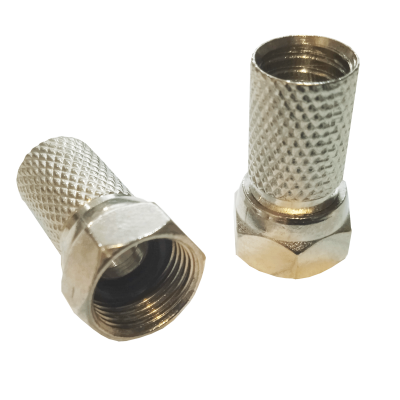 Mod. 1482G-A. Conector F macho para cable 7mm. Rosca ancha