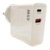 Mod. 3553-E. Cargador doble USB QC3.0 + USBC 65W GaN para red