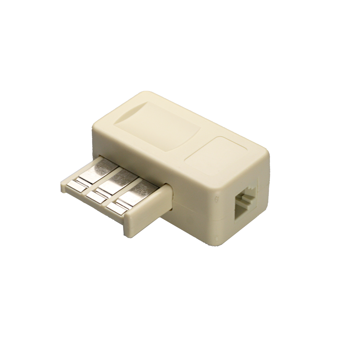 Mod. 1229. Adaptador modular francés macho a modular RJ12 (6P6C)