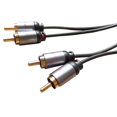 Mod. 1026-L. Conexión audio 2 RCA macho a 2 RCA macho. 1,5m.